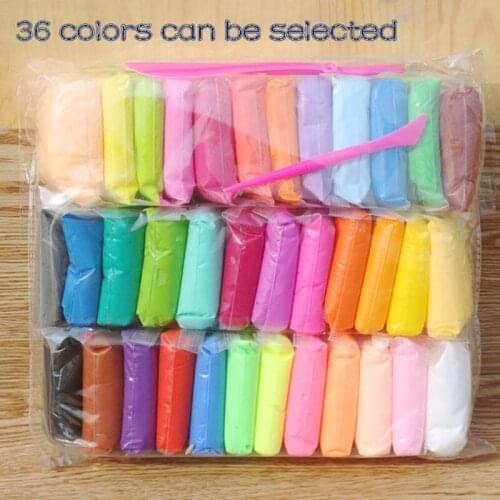 36colors Playdough Air Dry Clay Polymer Caly Tools Modelling Light Diy Plasticine Learning Kids Toys Plasticine Soft Blue Clay