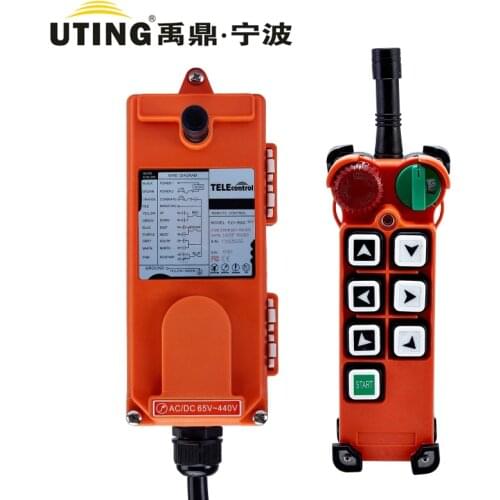 Industrial Wireless Radio Remote Control UTING TELEcontrol F21-E2 6 Channel Single Speed Buttons for Hoist Crane Remote Control
