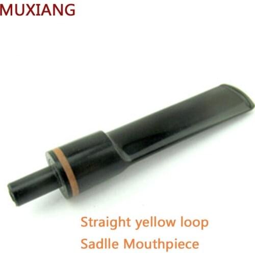 RU- MUXIANG New Tobacco Pipe Mouthpiece Briar Wooden Decoration Loop Straight Saddle 3mm Tenon Mouthpiece China Supplier be0026