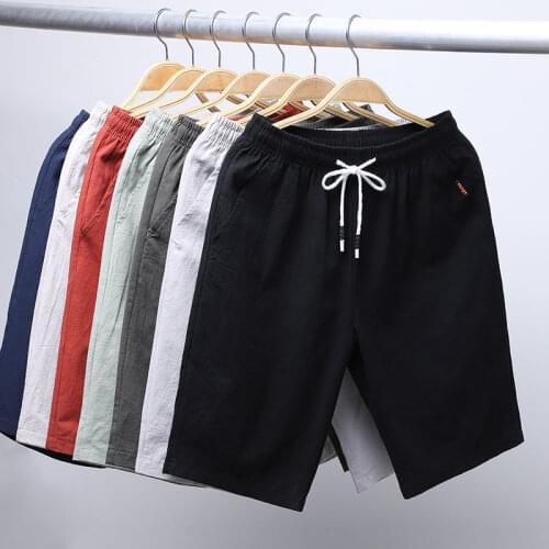 New 2021 Summer Mens Casual Shorts Cotton Male Short homme Brand Clothing Solid Mens Shorts 5XL