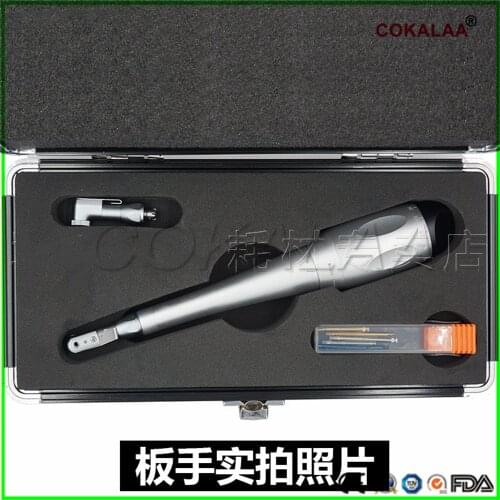 Good quality 1set Dental Low Speed Handpiece Against Angle Handpiece Air Turbine Straight Air Motor with box