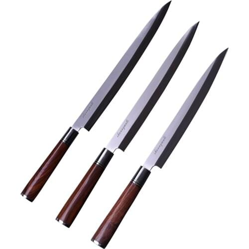 Japanese sashimi knife Yanagiba Filleting Knives Sushi Germany imports 1.4116 steel with wood handle in gift box 10" 11" 12" Pro