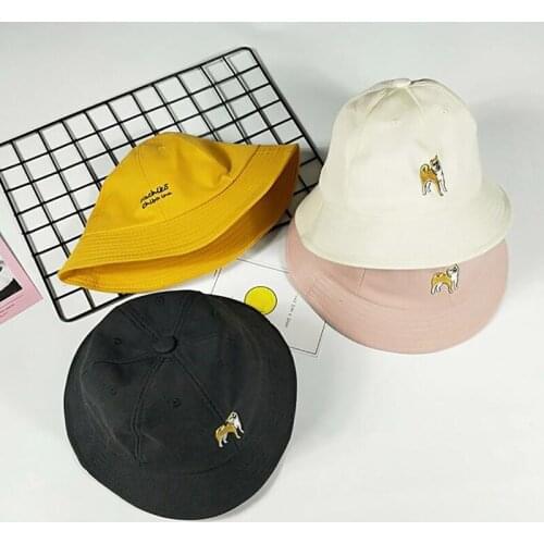 Fashion Embroidered Fisherman Hat Women Hip Hop Fishing Cap Bucket Hats Casual Visor Cap Women Bucket Hat Caps