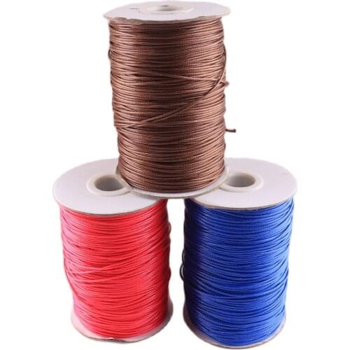 1mm Waxed beading cord blue/light rose red/brown Necklace Rope For Jewelry shoelace Making DIY Bracelet Craft DIY Handmade