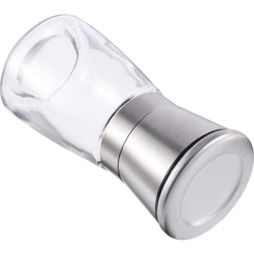 1PC Manual Stainless Steel Pepper Mill Salt Glass Bottle Grinder Spice Sauce Grinder For Kitchen Tool
