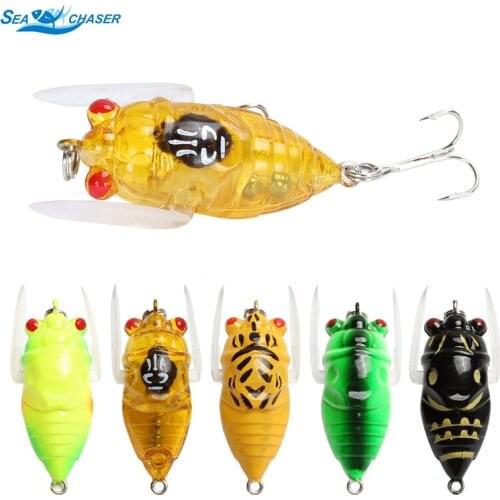 1pcs Topwater Insect Baits 50mm 6g Fly Fishing Lure Jig Wobblers Pesca Fish Crankbait Floating Artificial Bait WW172