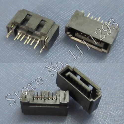 10pcs/lot 7pin DIP sata female connector for Desktop motherboard SATA hard disk interface