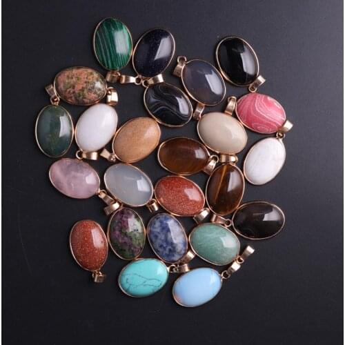 12pcs Natural Stone Fluorite WaterDrop Golden Plated Necklace Pendants Reiki Quartz Treat Crystal Charms for Jewelry Making Free