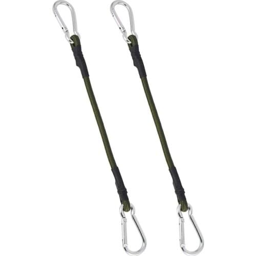 2Pcs Carabiner Bungee Cords Tent Fixing Belts Luggage Ropes Bandage Straps