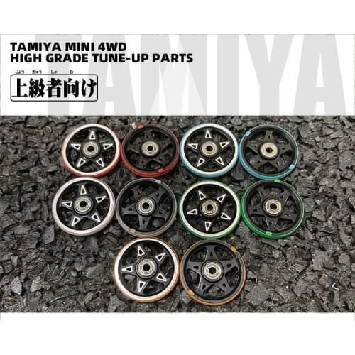 2Pcs TAMIYA 19mm CNC Anodized Aluminum Guide Rollers w/ O-ring Lightweight Hollow 95396/95397/95385 for 1/32 Mini 4WD Racing Car