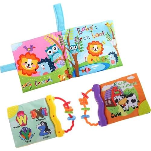 3pcs Baby Cloth Books Color Shape Cognition Early Learning Educational Toys Birthday Gift for Children Toddler Kids