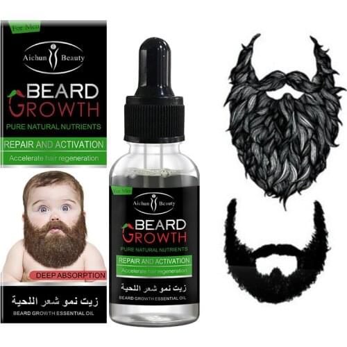 30ml Organic Men Beard Growth Oil Beard Wax balm Leave-In Conditioner For Fast Beard Growth