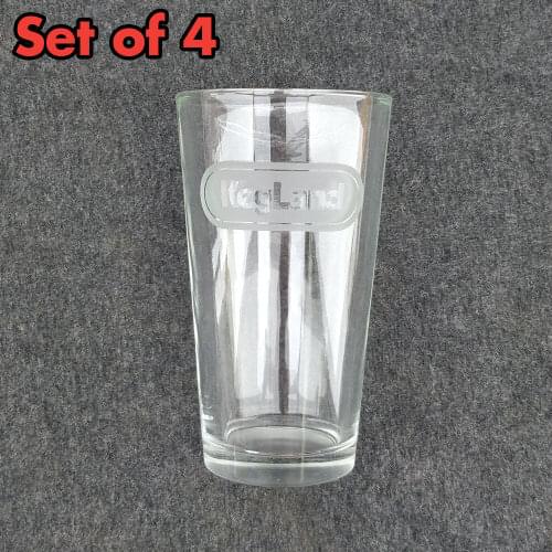 4 PACK - KegLand Pint Glasses - The American Shaker Pint (16oz - 473mL)
