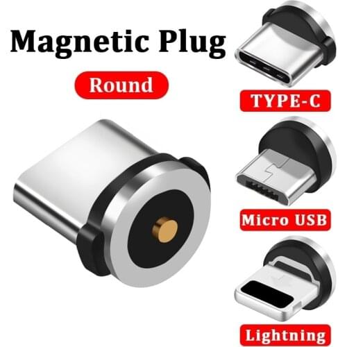 5Pcs Magnetic USB Cable Plug Fast Charging Type C Cable Box Magnet Charger Head Micro USB Cable Mobile Phone Cable USB Cord Plug