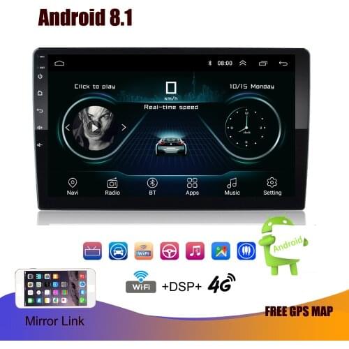 2din Car Radio Android 8.1 Universal GPS Navigation Bluetooth 2.5D Touch Screen Wifi Car Audio Stereo FM USB Car Multimedia MP5