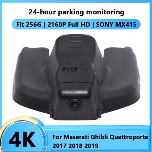 Novatek 96670 4K Car Wifi DVR Dash cam For Maserati Ghibli Quattroporte 2017 2018 2019 Control by Mobile Phone App SONY IMX 415