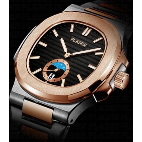 PLADEN Mens Watch Male Top Quartz AAA Watches Stainless Steel Business Pointer Luminous Wristwatch Best Gift For Husband Role