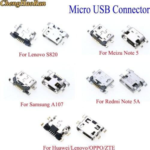 ChengHaoRan 1pcs Micro usb jack charging charge port socket 5pin connector for samsung/Huawei/Xiaomi/Lenovo/OPPO/Meizu