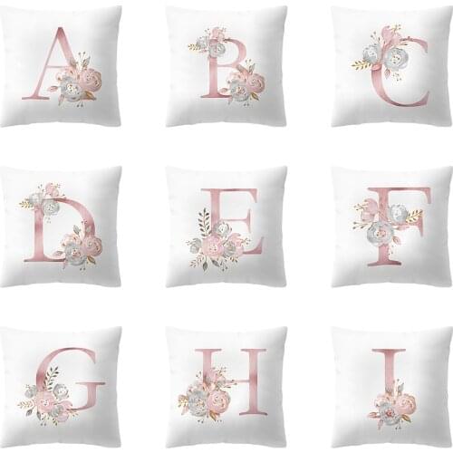 45x45 Cm Kids Room Decoration Letter Pillow English Alphabet Decor Sofa Throw Pillows Room Pillow Cover Decorative Wholesale