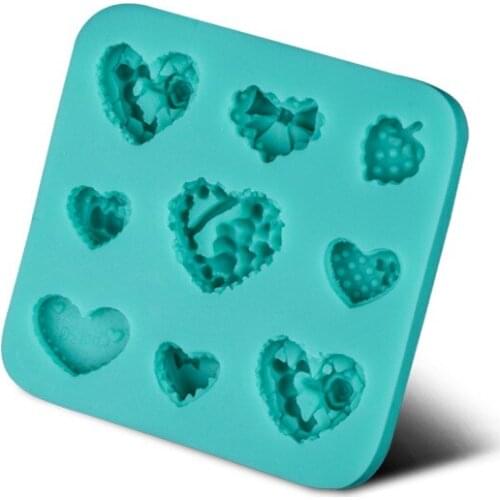 Hot New Arrival Wholesale Silicone Cake Mold Loving Heart Fondant Cake Decorating Tools Silicone Bakeware D224
