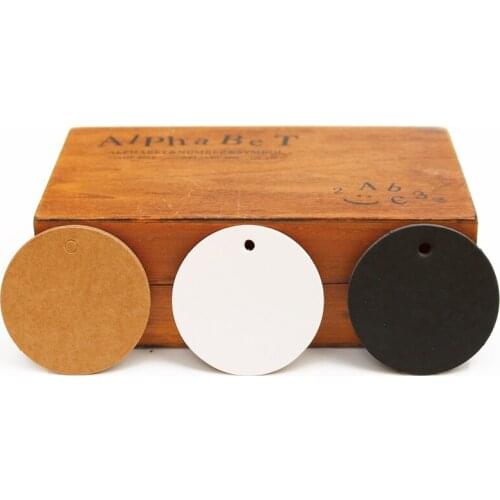 100pcs Round Brown Paper Tags Blank Kraft Paper Gift Tag Wedding Party Favor Cards Price Label Hemp String Included Garment Tag