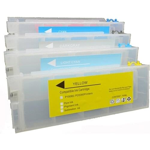 Refillable Inkjet Cartridge 700ml And 1200ml Ink Tank For Epson T3200 T5200 T7200 Refill Cartridge with Compatible Permanen Chip