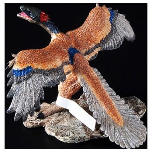 Jurassic simulation animal dinosaur model archaeopteryx ancient wing bird feather dinosaur Toys Model Boy birthday present