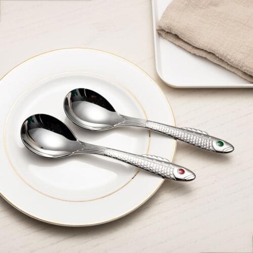 Set of 4, Round Soup Spoon Bouillon Spoons 18/10 Stainless Steel Table Spoons 7.28-Inch