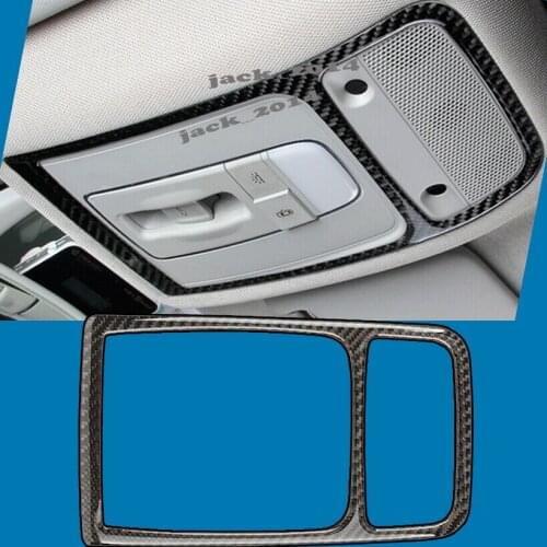 Real Carbon Fiber Reading Lamp Frame Decorative Cover Trim For Audi A3 8V 2013 2014 2015 2016