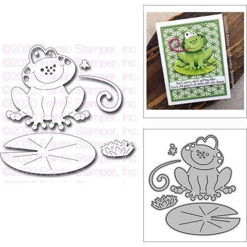 New Cute Frog Lotus Leaf Craft Embossing Mold 2021 Metal Cutting Dies for DIY Decorative Scrapbooking Album Card Making No Stamp