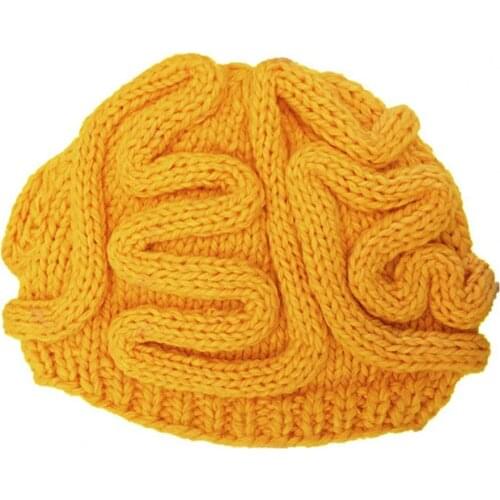 Spoof Horror Brain Knitted Hat Funny Warm Cap Party Headwear Photography Props