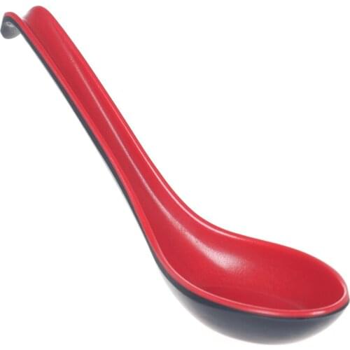 Food-grade Plastic Soup Spoon Home Flatware Long Handle Japanese Bowl Soup Porridge Spoon Hot Coffee Dessert Scoop