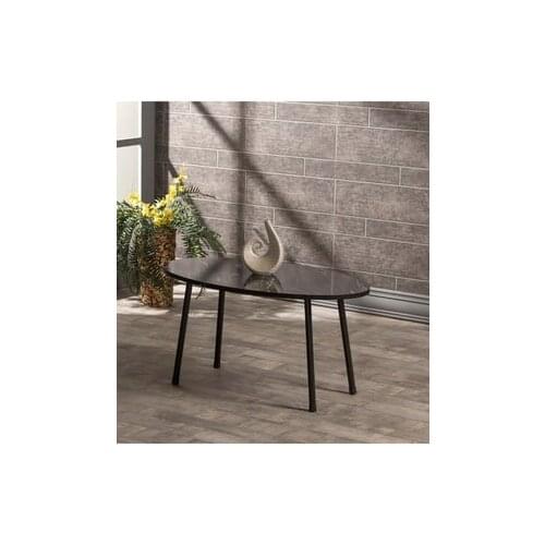Modern Medium coffee table Metal Foot Ellipse Black Marble Pattern coffee tables table basse furniture living room table