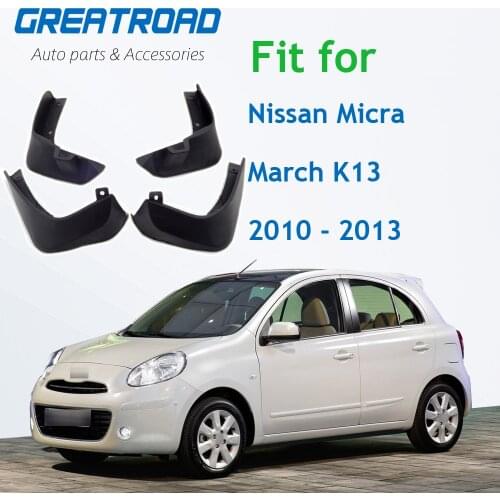 Front Rear Car Mud Flaps For Nissan Micra / March K13 2010 2011 2012 2013 Mudflaps Splash Guards Mud Flap Mudguards Fender