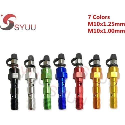 M10x1.25mm M10x1.0mm Brake Caliper Bleeder Double Banjo Bolt Screw Washer Bleed Screw for Honda for Yamaha for Kawasaki