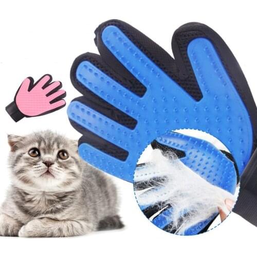 Pet Dog Cat Grooming Glove Silicone Cats Brush Comb Deshedding Hair Gloves Dogs Bath Cleaning Supplies Comb for Cats Hair Tools