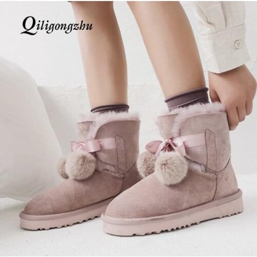 Women Boots non-slip Waterproof Winter Ankle Snow Boots Warm Wool Fur Female Winter Shoes Botas Mujer Booties Woman plus Size