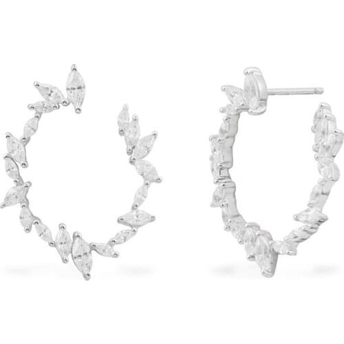 Sterling Silver May New Festival Circle Earrings Female Fashion French Luxury Jewelry Personality All-match Holiday Gift