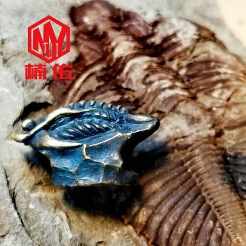 1PC Trilobite Retro Brass Copper Oxide Bronze EDC Paracord Beads Umbrella Rope Cord Lanyard Pendants Knife Beads Keychain