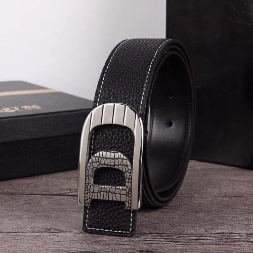 100% Genuine Leather Luxury Brand D Belt Male Belts for New Fashion Business Casual Belt Men Belt High Quality