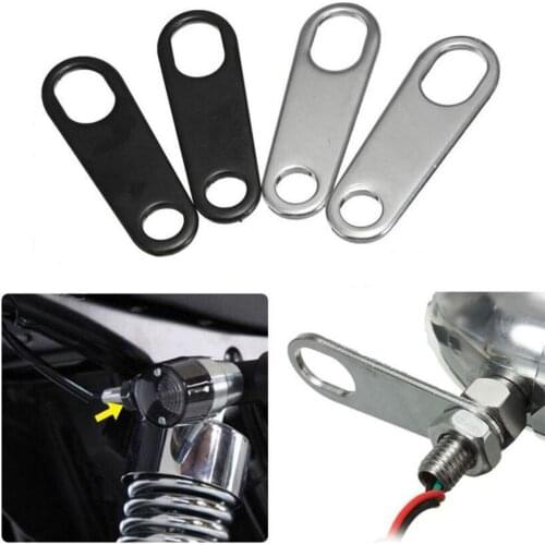 1 Pair Motorcycle Parts Racing Turn Signal Light Lamp Holder Universal Shock Mount Brackets Fork Ear Clamps 10mm For Cafe Racer