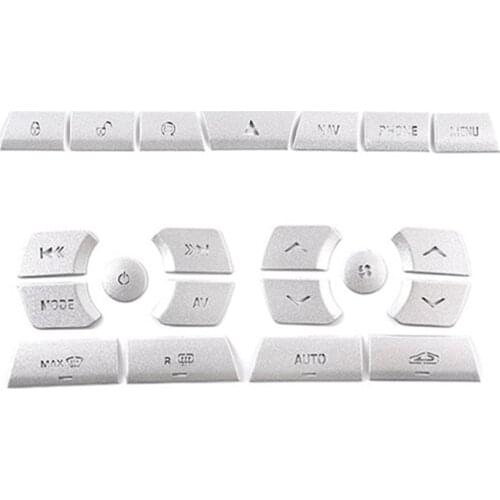 21 PCS Car Central Control Air Conditioning Multimedia Volume Button Stickers Cover Trim for XF 2012-2015 Accessories