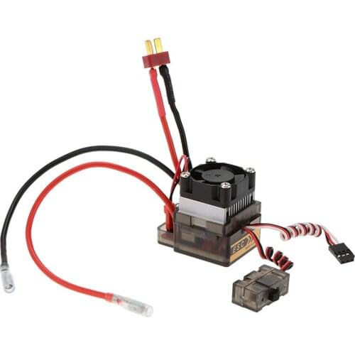 320A 7.2V-16V Brushed ESC Electronic Speed Controller with 5.6V/2A BEC for 1/8 1/10 Off-road Monster Truck RC Car