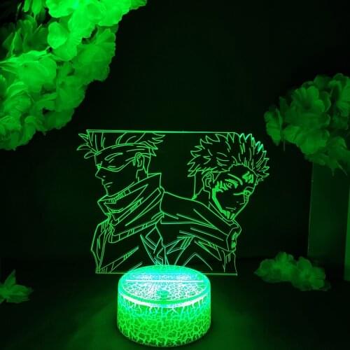 3D Anime Lighting Satoru Gojo Jujutsu Kaisen Led Night Light Yuji Itadori Room Deco Birthday Gift Jujutsu Kaisen Animation Lamps