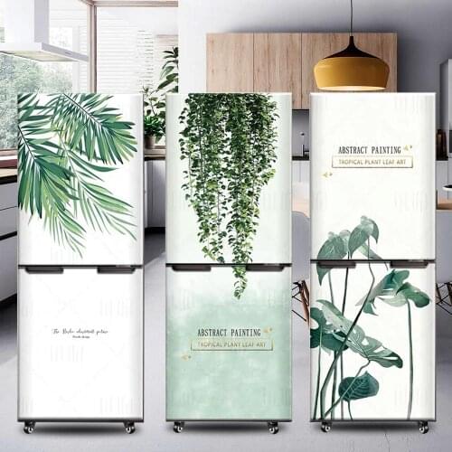 3d Fridge Sticker Door Cover PVC Refrigerator Wallpaper Wrap Vinyl Self-adhesive Removable Freeze Wall Sticker Home Decor