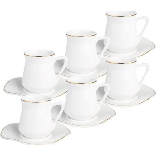 6 Porcelain Coffee Cup Set Tea Set Gift for Mother 12 pcs English Coffee Cup Afternoon Tea Set Anniversary Gift for Wife