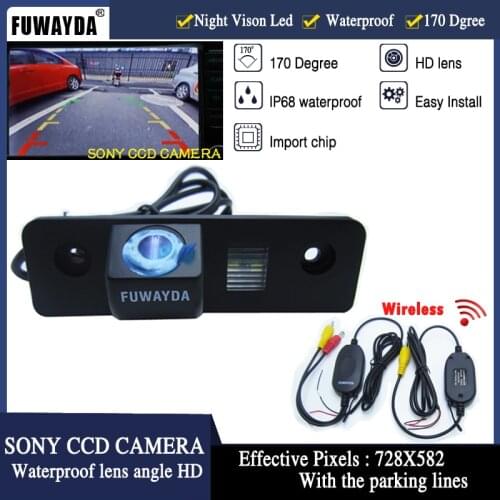 FUWAYDA Wireless FOR SONY CCD Special Car Rear View Mirror Image With Parking Line CAMERA for SKODA FABIA ROOMSTER OCTAVIA TOUR
