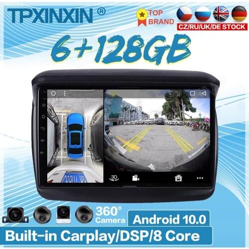 6GB+128GB Android 10.0 Car Radio Multimedia Player For Mitsubishi L200 2008-2016 GPS Stereo Radio GPS Navigation 360 DH