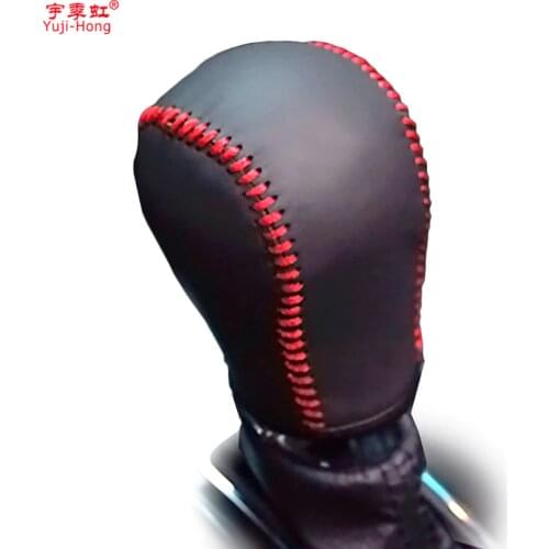 Yuji-Hong Car Gear Covers Case for Honda Spirior 2009-2013 Automatic Shift Collars Genuine Leather Auto Cover Car-styling