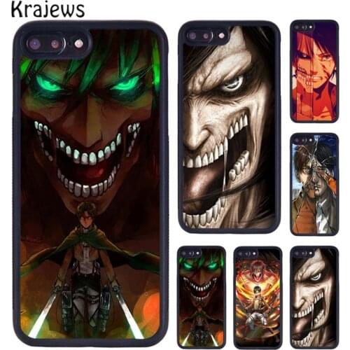 Krajews Eren Yeager Shingeki no Kyojin Attack on Titan Phone Case For iPhone 6 7 8 plus 11 12 Pro X XR XS Max Samsung S8 S9 S10
